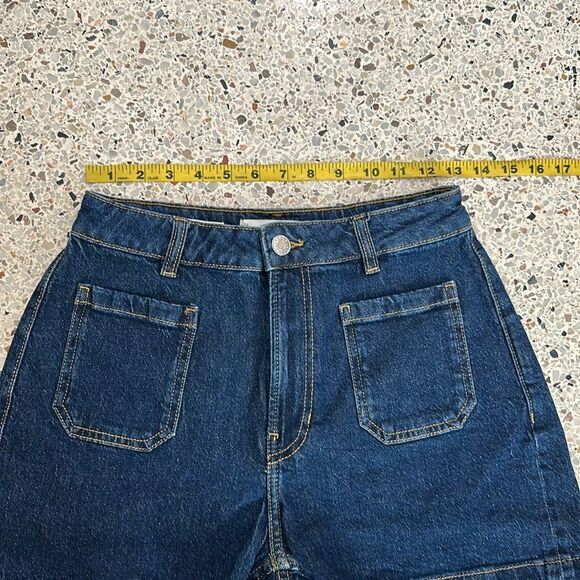 MNG mango denim pocket front jean shorts Clea US 4 - Picture 6 of 7